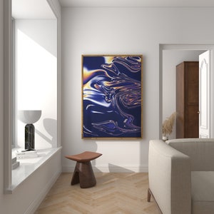 Aura Serie 2 Farbverlauf - Premium-Matt-Druck | Wandkunst Wanddruck Plakat Design Grafik Illustration Eklektisch | Wohnzimmer Büro Küche
