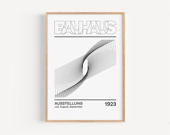 Modernes Bauhaus Poster II - Premium-Matt-Druck | Wandkunst Wanddruck Plakat Design Ausstellung Grafik Illustration | Wohnzimmer Büro Küche