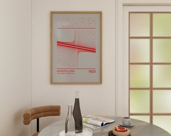 Moderes Bauhaus Poster III - Premium-Matt-Druck | Wandkunst Wanddruck Plakat Design Ausstellung Grafik Illustration | Wohnzimmer Büro Küche