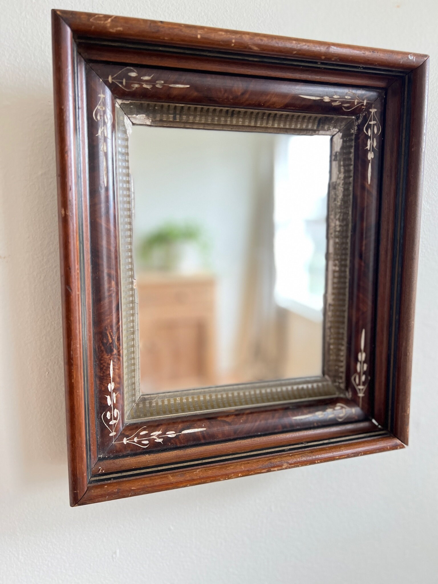 Antique Wood Mirror - Etsy