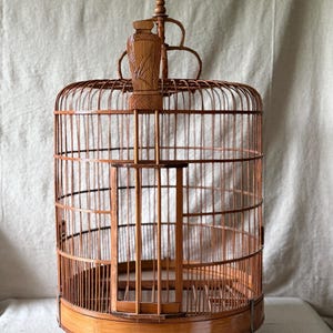 Exquisite Hand-Carved Bamboo Birdcage