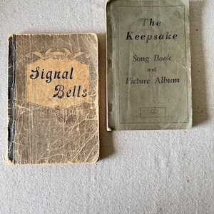 Antique Songbook Collection: “Signal Bells”  and “The Keepsake” Vintage Music Books, Circa 1925