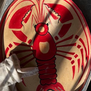 Hand Painted Wooden Lobster/ Crawfish Serving Platter