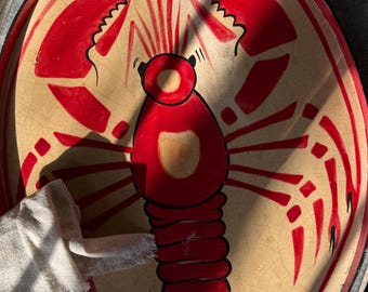 Hand Painted Wooden Lobster/ Crawfish Serving Platter