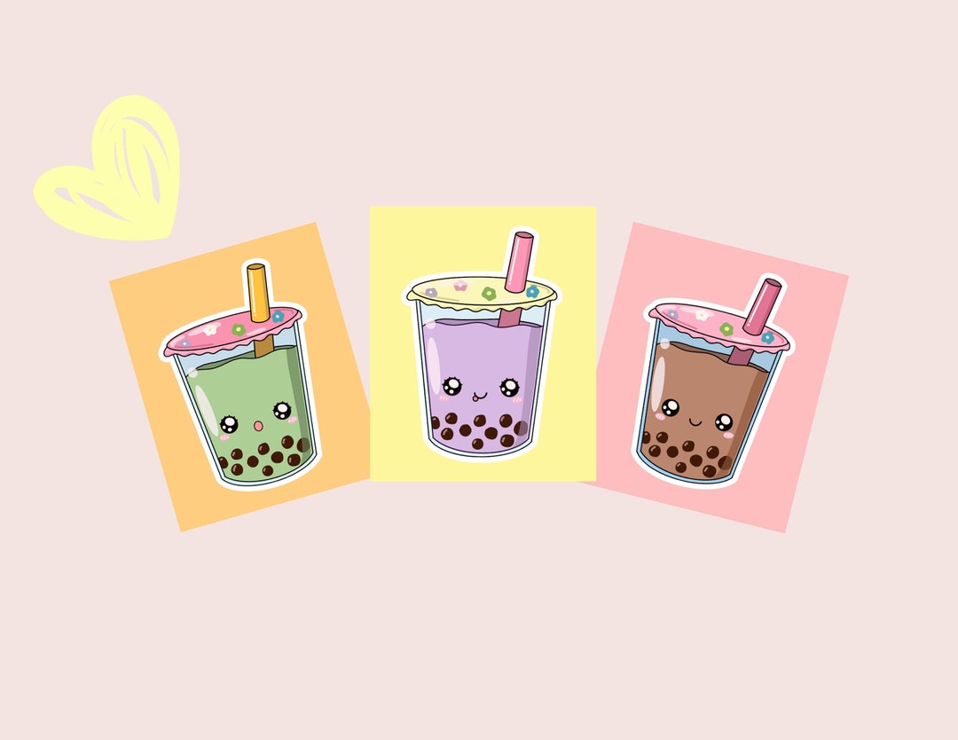Tapioca Sticker Cute Bubble Tea Stickers Kawaii Boba Tea Stickers Cute - Etsy