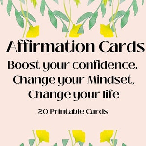 20 tarjetas de afirmación inspiradoras para la confianza y el amor propio