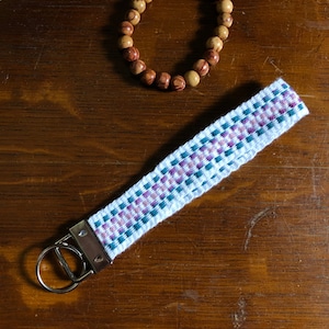 Handwoven Boho Wristlet Key Fob | Artisan Textile