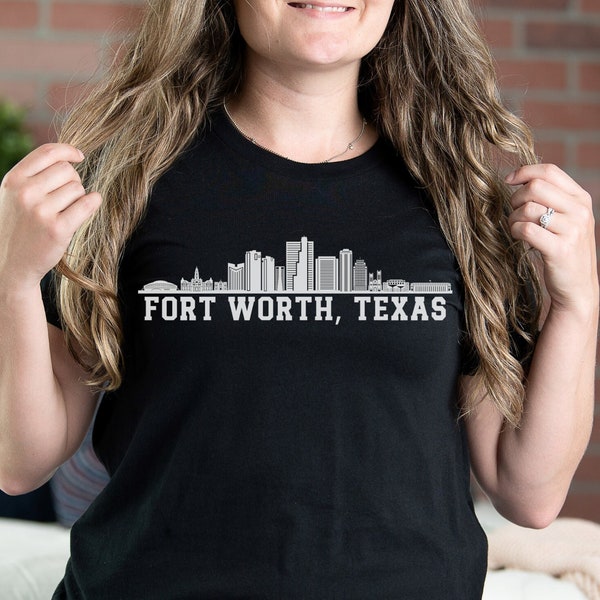 Fort Worth Texas T-Shirt, Retro Texas Shirt, Texas Souvenir, Fort Worth Skyline, Texas USA Travel Shirt, Fort Worth Gift, Fort Worth Tee