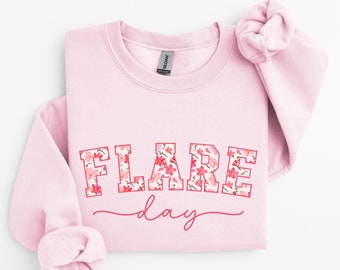Flare Day Crewneck Sweatshirt, Floral Chronic Illness Shirt, Invisible Illness, Hidden Disability, Chronic Pain Shirt, Autoimmune Disease