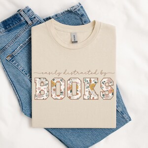 Book Lover T-Shirt, Floral Reading Shirt, Bookish T-Shirt, Gift For Reading Lover, Reading Teacher Tee, Gift For Librarian, Bookworm Shirt