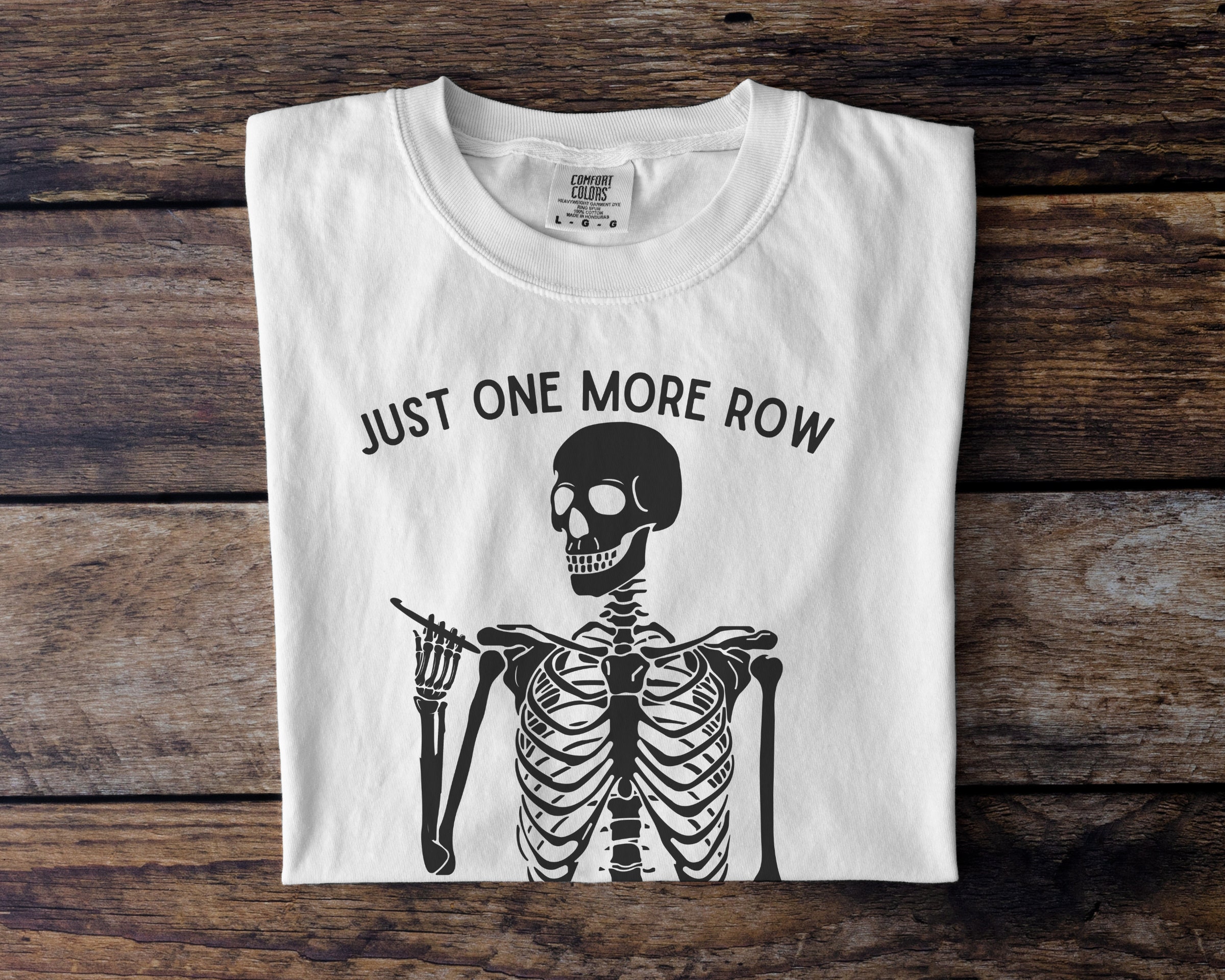 Skeleton Crochet Comfort Colors T-shirt, Crocheting T-shirt