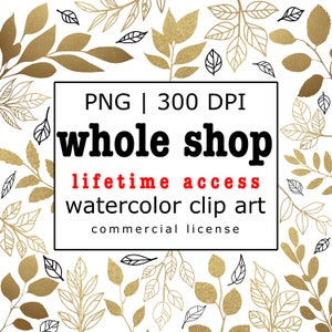 Lifetime Whole Shop Access Clip Art Bundle, All Past and Future Designs 300 DPI PNG Files for Personal and Commercial Use | Digital Download