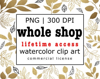 Lifetime Whole Shop Clip Art-bundel: 300 dpi png-bestanden (digitale download)