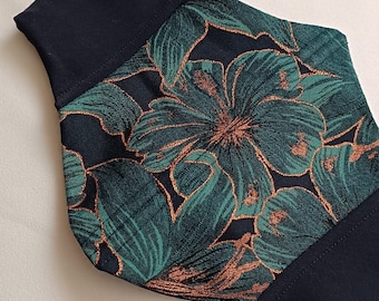 Smaragdgrünes Taillenkorsett mit Blumenmuster
