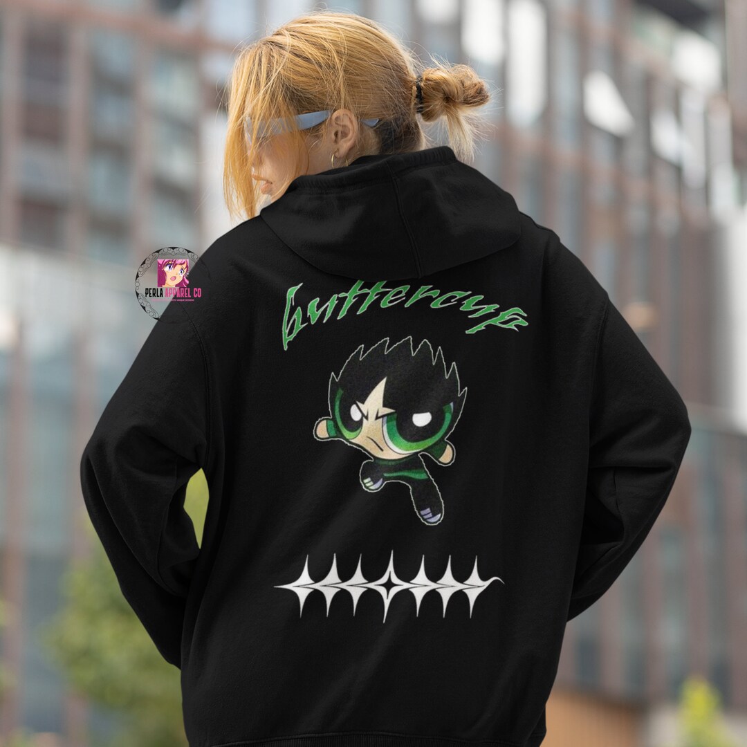 Powerpuff girl hoodie buttercup Clearance