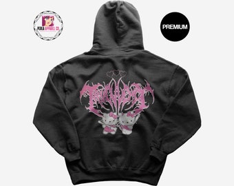 Limited Hello kitty Hoodie - Kuromi Hoodie - Melody Hoodie - Gothic Hoodie - Kawaii Hoodie - Hello Kitty Sweatshirt -Hello Kitty Fan Hoodie