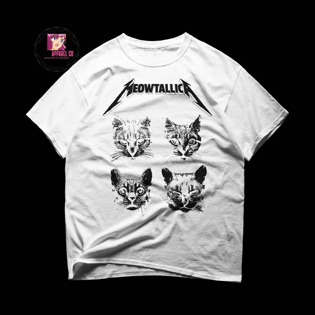 Limited Meowtallica Tshirt Metallica Band Shirt Metallica Etsy