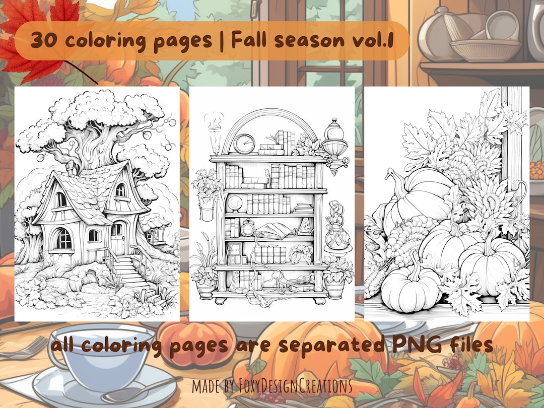 30 Fall Scenes Coloring Pages: Embrace Autumn's Beauty