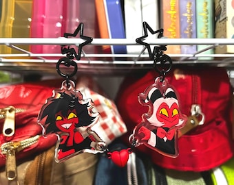 Millie and mozzie (HB - Helluva Boss) matched keychains
