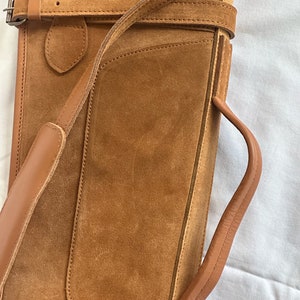 Leren shotgun hoes gewaxt bruin, geweerkoffer, leren shotgun hoes jacht schietval, lange geweerkoffer, jachtcadeau, handgemaakt