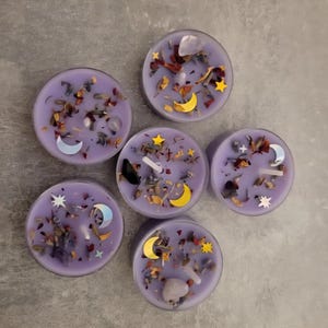 Homemade magical healing stone candle