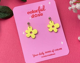 Aretes de flores abstractas para Primavera