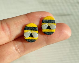 Aretes de Abejas. Pendientes de insectos. Accesorios para ropa de Primavera.