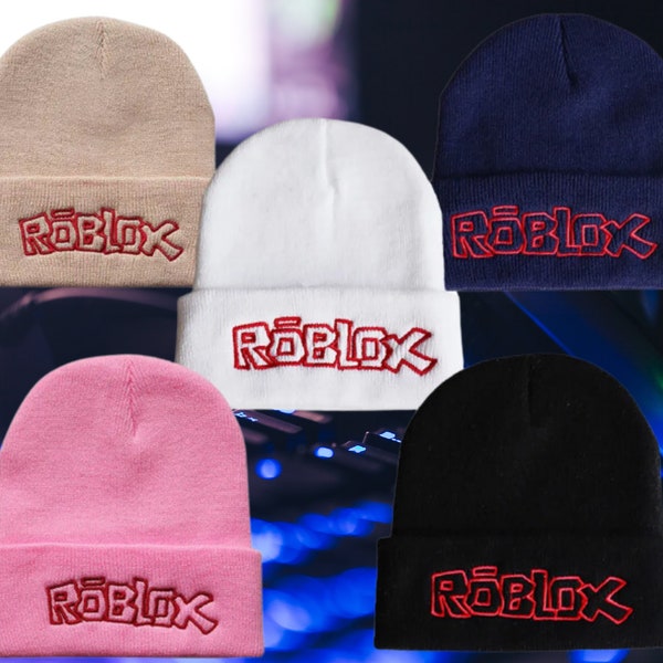 Roblox Embroidered Knitted Beanie l Embroidered Roblox Winter Hat l Gamer Gift l Graphic Beanie | Embroidered Beanie
