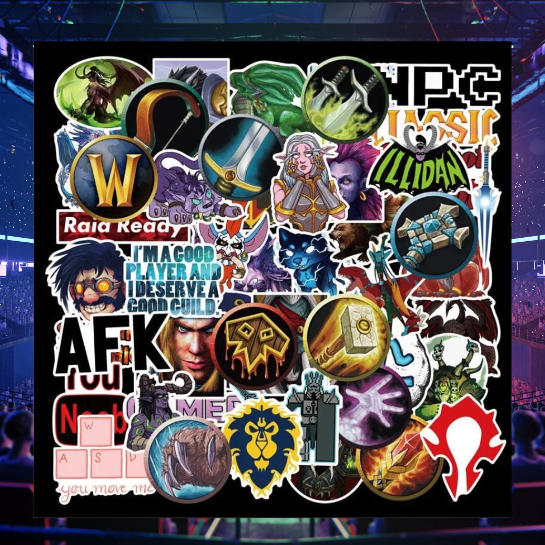 World of Warcraft Stickers 50 Pcs Etsy