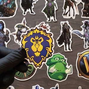 WoW Warcraft Anime Stickers | Set of 50 | Waterproof Vinyl Kawaii Stickers | Video Game Apparel l Gamer Gift