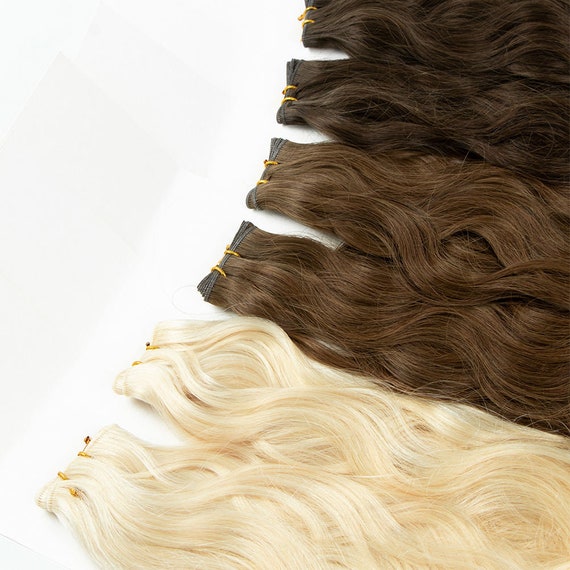 Natural Wave Genius Wefts Curly Texture 100 Real Hair Extensions 100grams Human Hair Water Wave Hair Extensions Double Drawn Extensions Etsy Canada