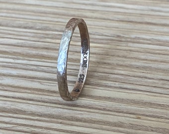 925 plata esterlina martillado anillo hombres anillo martillo mujeres banda hombres martillo anillo mujeres boda banda hombres boda anillo facetado banda tamaño 9.75