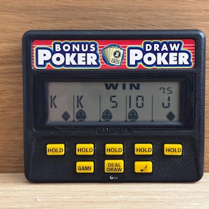 80年代のヴィンテージRadicaボーナスポーカー＆ドローポーカー電子ハンドヘルドゲーム