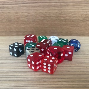 Vintage Dice Lot of 15 Retro Collectible Game Playing Rolling Art Old Toys