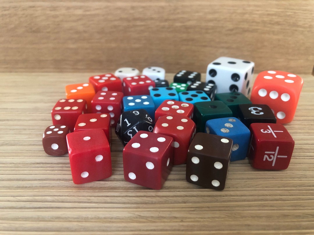 Vintage Dice Lot of 29 Retro Collectible Game Playing Rolling Art Old