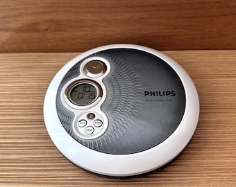 Vintage Philips Portable CD Player AX2411, 2007 Retro Discman, Skip-Free Personal Audio, Tested Working, Nostalgic Tech Collectible