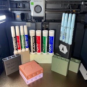 Custom 3D Printed Magnetic Expo/Artline Marker Holder - Personalized Whiteboard Marker Organizer - Office & School Supplies
