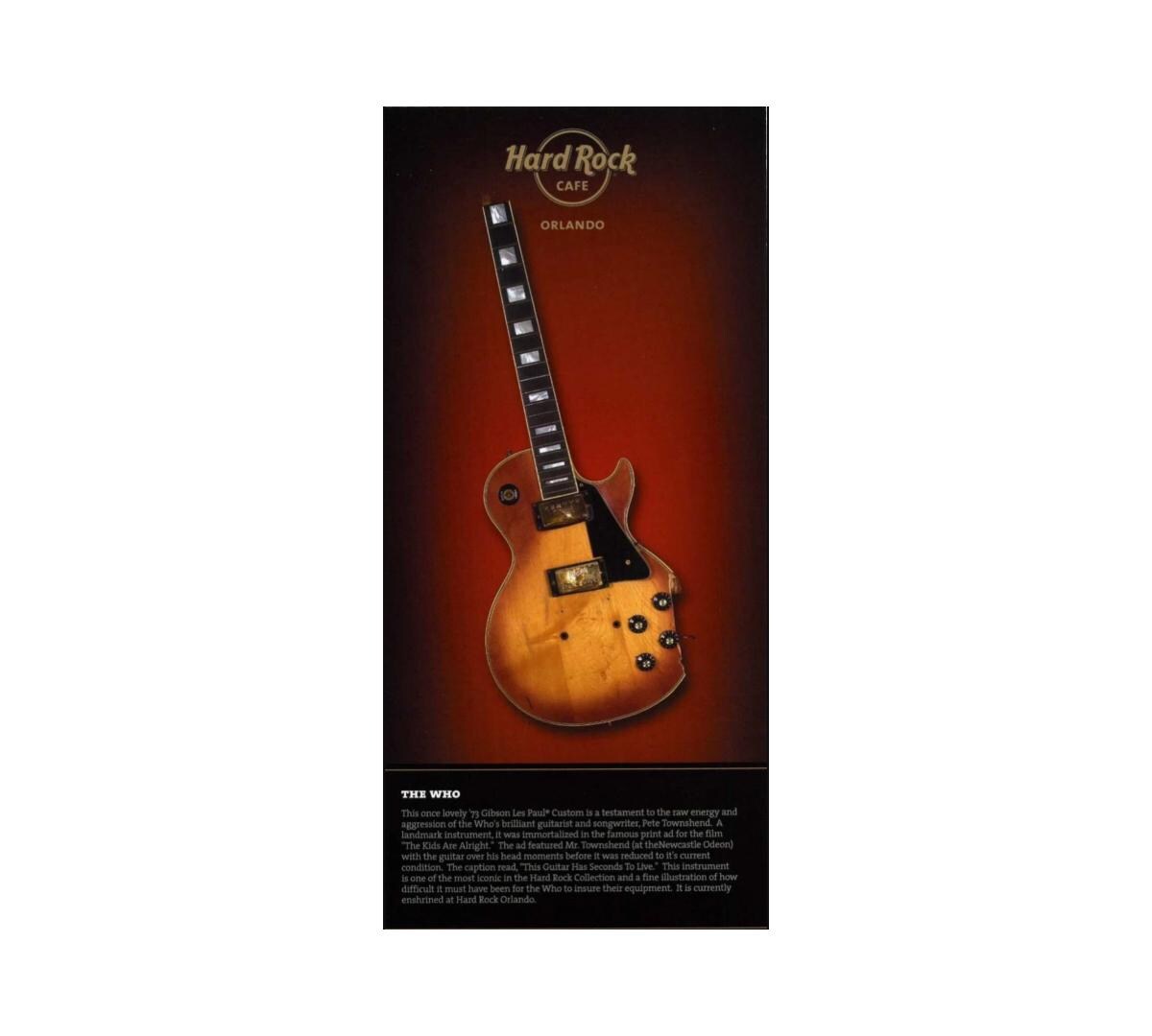 The Who 2001 911同時多発テロ追悼コンサート ギターピック The Who - This Guitar Has Seconds to Live Poster - 12