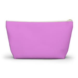 MAHJONG in ornate lettering on deep pink pouch 12" t-bottom zip top of soft washable durable fabric. For tiles! image 2