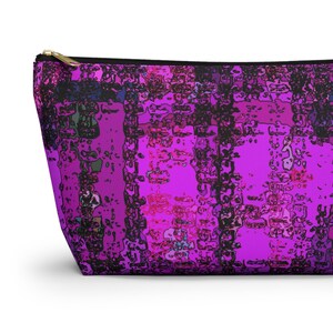 Geometric Purple Gem Tone Accessory Pouch, cosmetic bag makeup supply pouch, teacher gift, cruise break tripping, cruise day gift for Mom