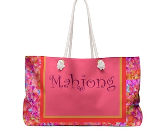 Mahjong Weekender Bag 24"x13" is handy and stylish for toting the whole game.