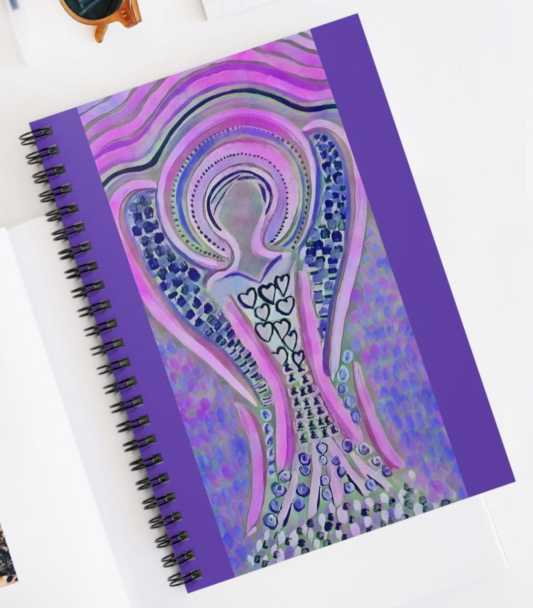 Purple Angel Spiral Notebook: Dream Journal, Writer's Gift (6