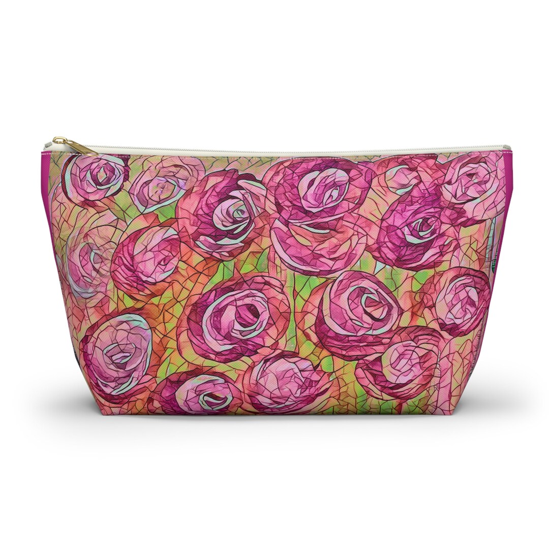 Pink - Handmade Cotton Toiletry Pouch 08