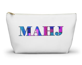 MAHJ Zipper Pouch: Washable Mahjong Tile Bag (12.6" Length)
