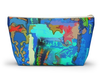 Abstract Art Toiletry Pouch: Large Cosmetic & Travel Bag 12"