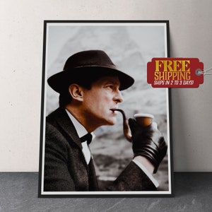 Jeremy Brett as Sherlock Holmes Framed Poster, London’s Greatest Detective, Retro Movie Poster Print, Excellent Gift for Holmes Fans