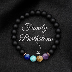 Custom Family Birthstone Bracelet • Bracelet for Women and Men •  Mens Bracelet • Crystal Bracelet • Mother Bracelets • Anniversary Gifts