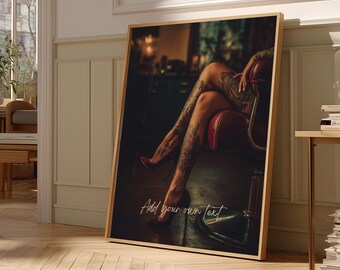 Boudoir Photo Poster Print, Custom Romantic Wall Art, Personalized Sexy Photo Print