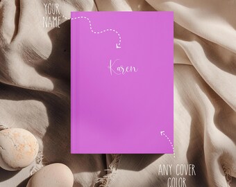 Personalized Hardcover Notebook, Custom Text Journal, Custom Quote Book A5
