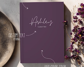 Personalized A5 Writing Journal: Matte Hardcover, 150 Lined Pages, Purple